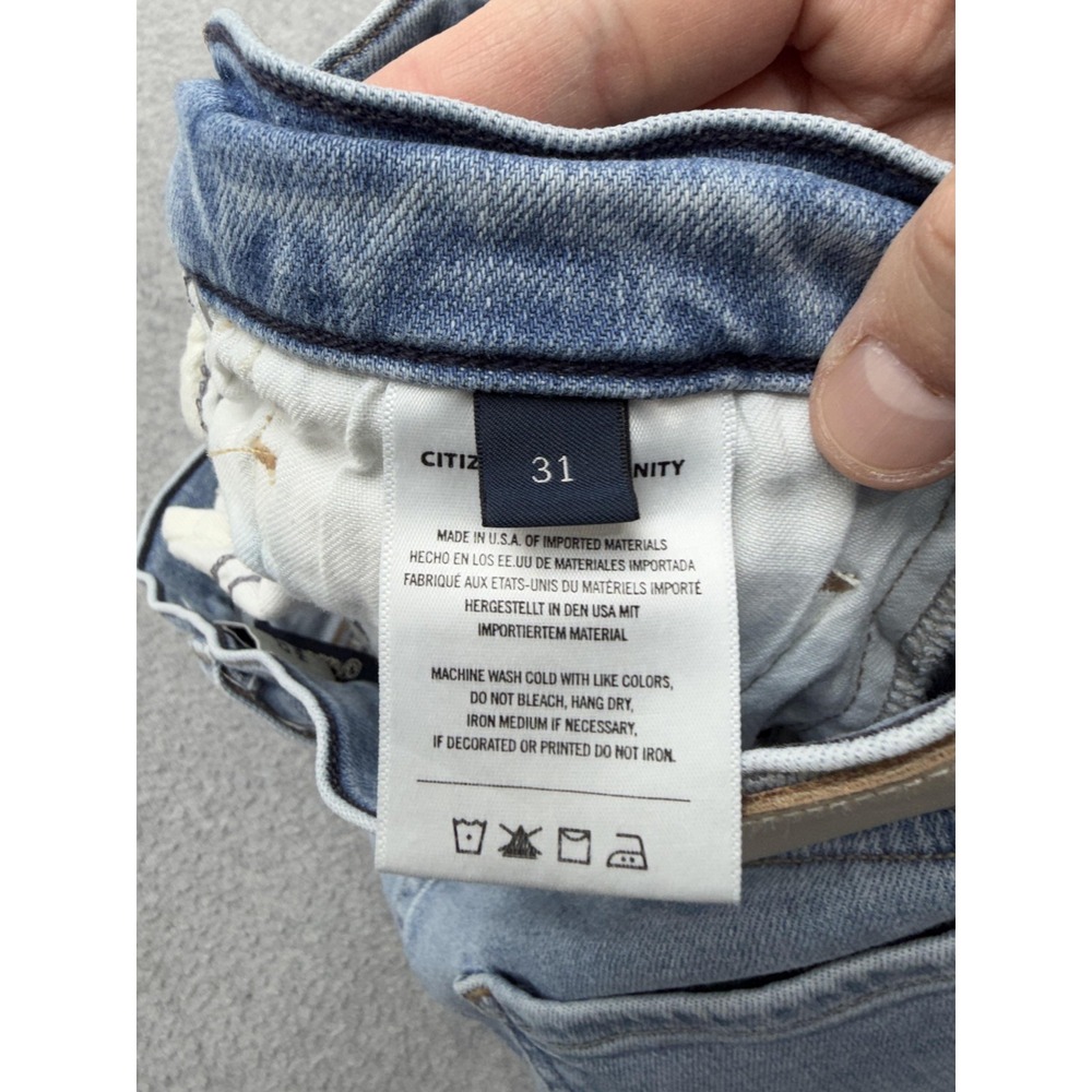 Citizens Of Humanity Isola Jeans Womens 31 Blue Mid Rise Stretch Bootcut Raw Hem - Picture 8 of 14